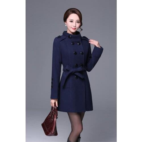 2019 Europe Elegant Slim Trench Coat Fashion Double Breasted Casual Trench Coat For Women Plus Size Roupas Feminina Hot Classic