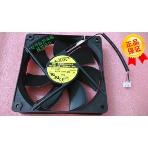 ADDA 120*120*25 AD1212HB-A7BGL DC12V 0.37A 4Pin temperature control cooling fan