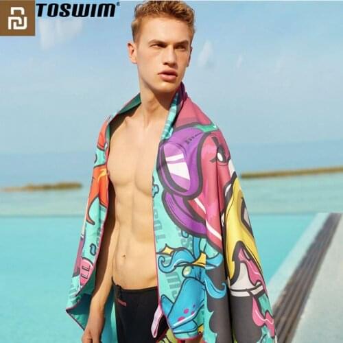 Youpin TOSWIM Swimming Absorbent Towel 160x80cm Fast Absorption Ventilation for Beach Swimming Air Conditioning Blanket