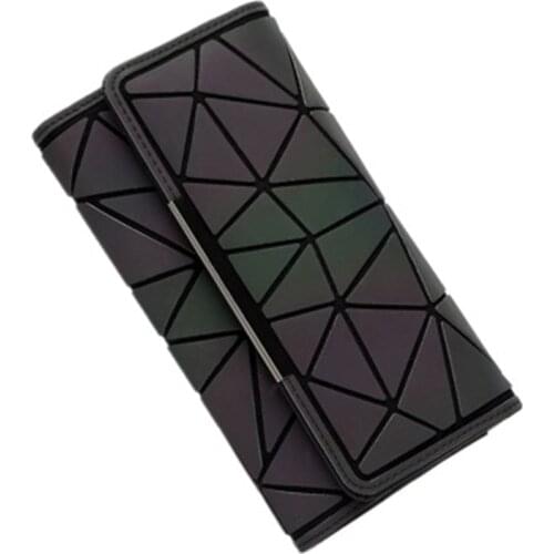 2019 women wallet plaid wallet female stereo graphics single zipper long wallet card bag handbag purse