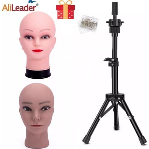 Alileader Female Bald Mannequin Head And Stand Tripod Mannequin Head Stand Adjustable Wig Wig Stand With Head Wig Making Tools