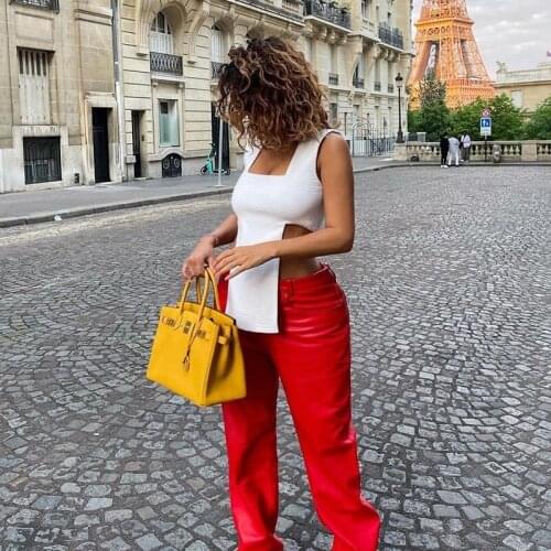 Tinastyle New Sleeveless Sexy Tank Top Women White Square Collar Backless Short Crop Top Streetwear Casual Party Club Y2K Tops