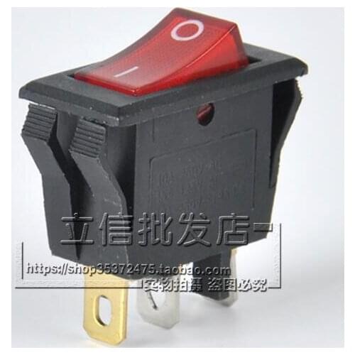 20pcs rocker switch self locking 250V 10A switch 3pin 2 gear KCD3 28*13.5mm ON-OFF for power supply