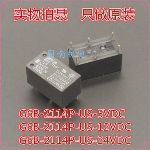 5Pcs/Lot Relay G6B-2114P-Us-5Vdc G6B-2114P-Us-12Vdc G6B-2114P-Us-24Vdc New And Original
