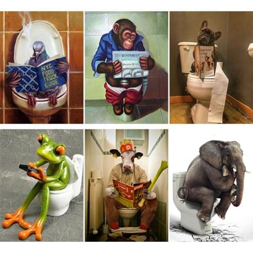 DIY 5D Diamond Painting Full Round & Square Resin Mosaic Diamond Embroidery Cross Stitch Kits Wall Art Decor Funny Animal