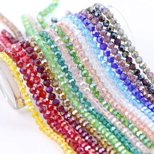 ZHUBI AB Crystal Glass Round Beads 6/8mm Jewelry Supplier Faceted Fooball Decorative Loose For Accessories DIY Making Bracelets