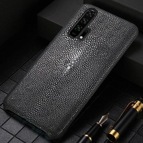 Genuine Stingray Leather Cover Case For Honor 20 Pro 10i 20i 30S 30 Pro 10 9 Lite Cover For 10X 9X 8X Note 10 V30 Pro V20 V10 V9