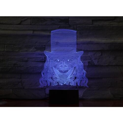 Creative Kids Gift Magician Modelling 3D Led Night Light Usb Touch Sleep Desk Lamp Colorful Bedside Light Fixture Decor Lighting