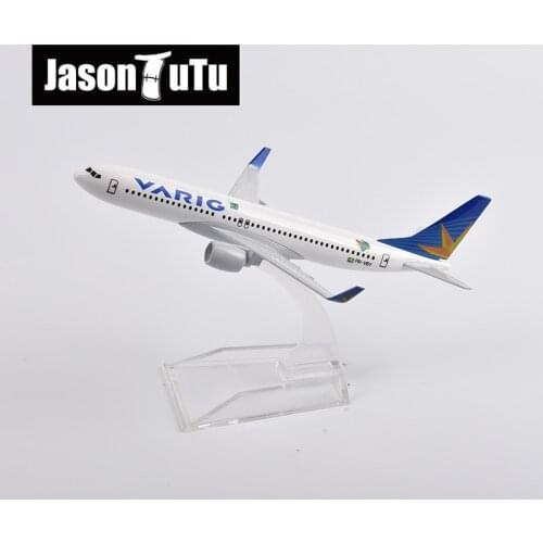 JASON TUTU 16cm BRAZIL VARIG Boeing 737-800 Airplane Model Plane Model Aircraft Diecast Metal 1/400 Scale Planes Dropshipping