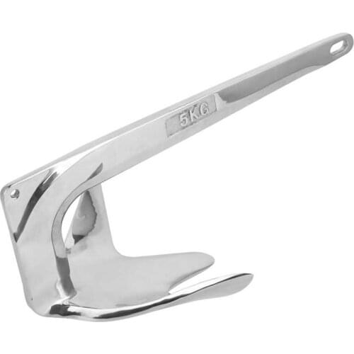 Marine Hardware Boat Grapnel Claw Force Anchor 316 Stainless Steel Grapnel 11lb/5kg for Dinghy Kayak Yacht Marine Boat Anchor