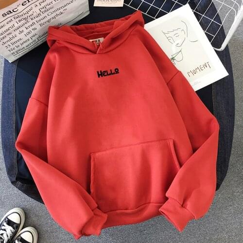 Funny Hello Print Hoodies Men/Women Hooded Sweatshirts Harajuku Hip Hop Hoodies Sweatshirt Male Oversized Streetwear Hoodie