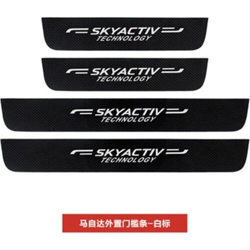 High quality leather car Scuff Plate/Door Sill Door Sill Car Styling for for Mazda CX-5 cx5 Mazda3 Axela Accessories