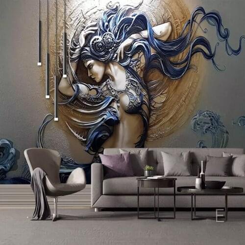Custom Mural Wallpaper For Walls 3D Stereoscopic Embossed Fashion Art Beauty Bedroom TV Background Home Wall Decoration Painting
