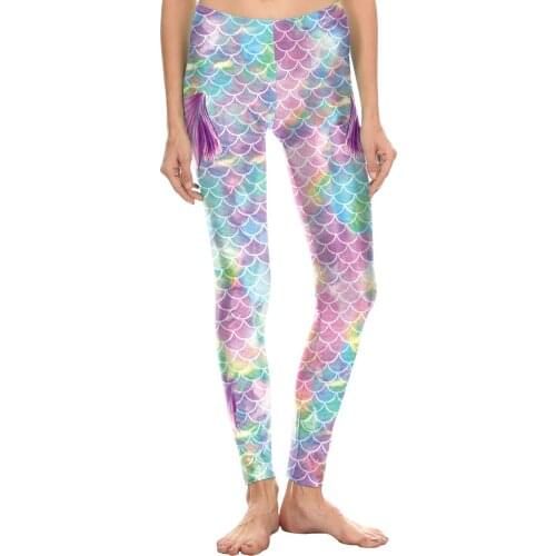 New Sexy Mermaid Scale 3D Prints Women Girls Elastic Fitness Gym Sport Workout Leggings Yoga Pants Dropshipping Sweatpants