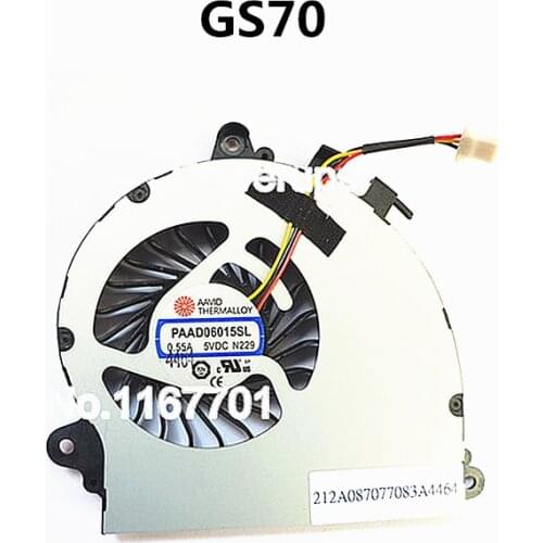 New Original Laptop/notebook CPU Cooling Fan For MSI GS70 MS-1771 MS-1772 MS-1773 PAAD06015SL-N184 -N229 Cooler