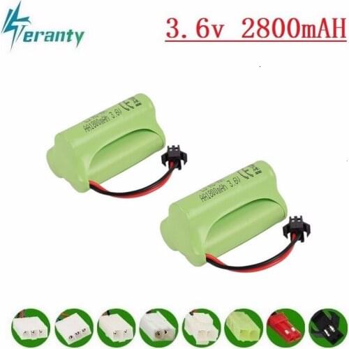 Upgrade 3.6v 2800mah NiMH Battery For Rc Toys Cars Tanks Trucks Robots Guns Boats AA Ni-MH 3.6v Rechargeable Battery Pack