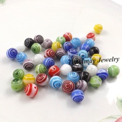 Wholesale 500pcs 8mm Whirlpool Glass Loose Beads Cheap Vortex DIY Beads Free Shipping