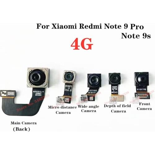Original Back Camera Connector For Xiaomi Redmi Note 9 Pro 9S Note9 Note9s (4G) Front Rear Camera Module Flex Cable Replacement
