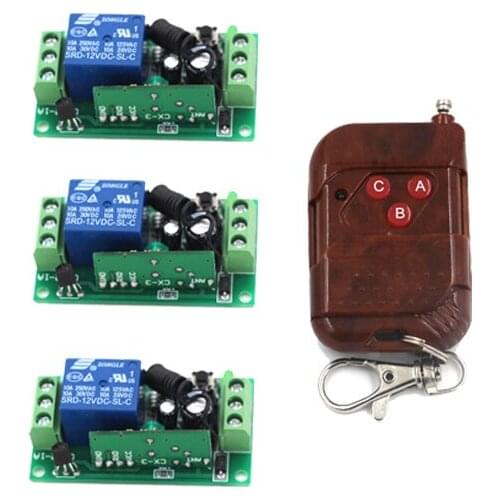 Remote Control Switches DC 9V 24V Remote Switch Relay Learning Small Receiver Transmiter Learning Smart 315/433MHZ