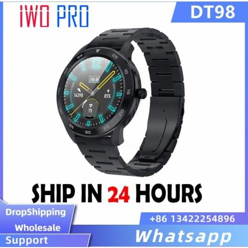 DT98 Smart Watch 2020 IP68 Waterproof Fitness Tracker Heart Rate Monitor Bluetooth Call ECG + PPG HRV Smartwatch for Android IOS