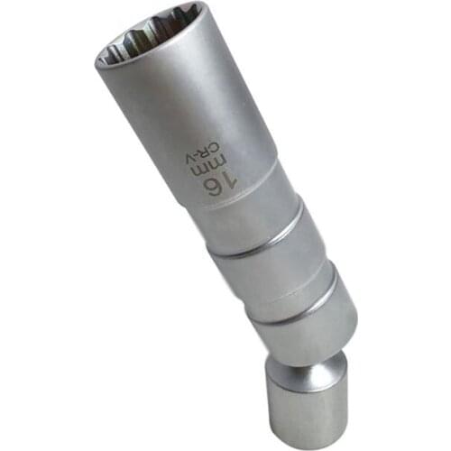 Universal 16mm Point Remover Wrench Magnetic Spark Plug Sleeve Socket Car Removal Tool 12 Angle Thin Wall 3/8" Drive
