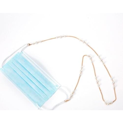 Mask Hanging Rope Anti-slip Mask Holder With Hooks Bead Necklace Face Mask Rack Anti-lost Glasses Holder Chain Household Gadget