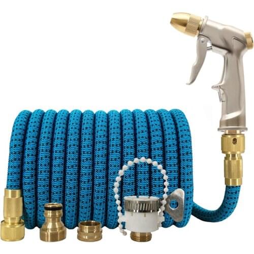 High Quality 17FT-125FT Garden Hose Telescopic Magic Hose Plastic Flexible Car Wash Hose Metal Spray Gun Outdoor Garden Watering
