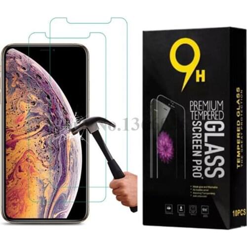 1000pcs 9H Premium Tempered Glass For iPhone XS Max XR XS 8 7 6 6S Plus 5S Screen Protector Protective Film With retail Package