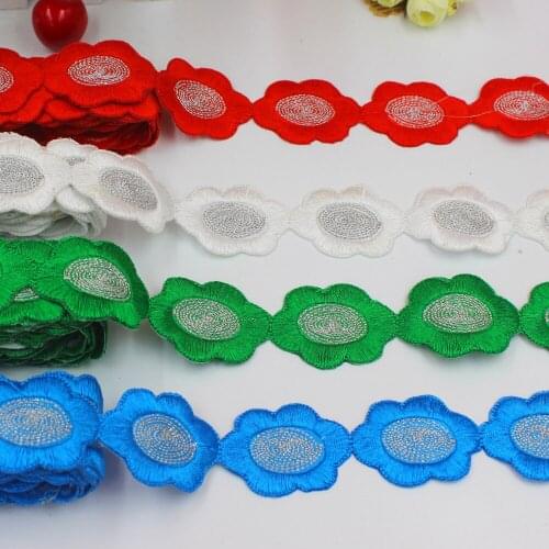 YACKALASI 3 Yards/Lot Gold Braid Embroidered Appliqued Lace Iron on Ribbon Metallic Lace Appliqued Satin Base 3.8cm