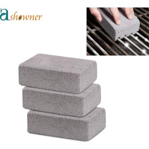 1/2Pcs BBQ Grill Cleaning Brick Block Barbecue Cleaning Stone BBQ Racks Stains Grease Cleaner Tools Kitchen Gadgets Accessories