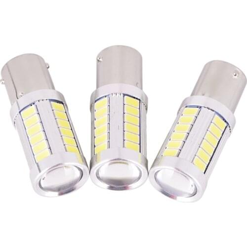 1pc 1156 BA15S P21W 33 Led 5630 5730 Smd Car Tail Bulb Brake Lights auto Reverse Lamp Daytime Running Light Red White Yellow