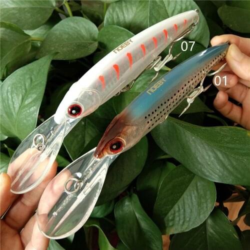 NOEBY 2pcs 12cm 30g Trolling Fishing Lure Wobbler Set MINNOW Hard Bait Trolling Fishing Tackle NBL9046