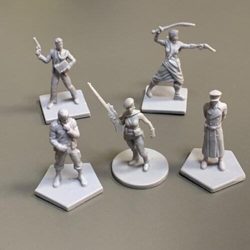 5Pcs FTZ Heroes Board Game Miniatures Role Playing Figures mini Model Toys