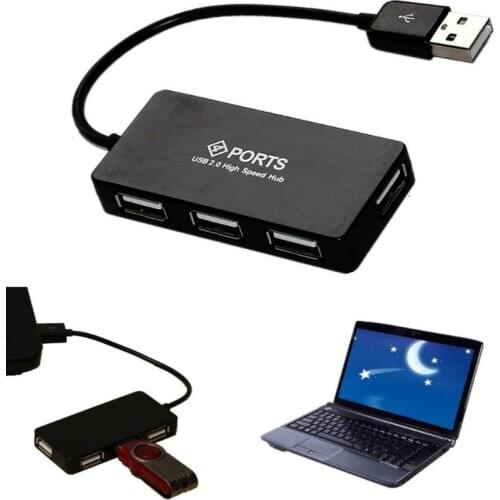 ALLOYSEED 4 Ports High Speed USB 2.0 Hub Multi USB Splitter Expansion Adapter Cable For Desktop PC Computer Laptop Accessories