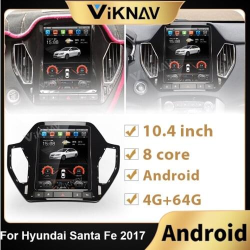 2 din Android car stereo radio DVD multimedia player GPS for Hyundai Santa Fe 2017 car touch screen navigation head unit