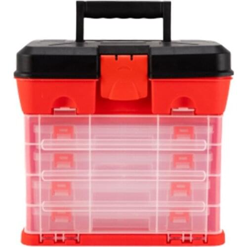 Portable Toolbox Outdoor Tool Case Screw Hardware Plastic Storage Box Tool Box Black Handle Portable Toolbox