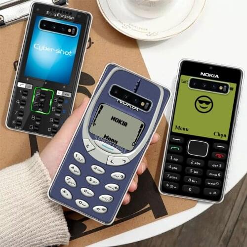 Retro Mobile Phone Funny Silicon Phone Case For Samsung Galaxy A51 A71 A70 A50 A40 A30 A20E A10S A01 A21 A6 A7 A8 A9 Plus + Cove