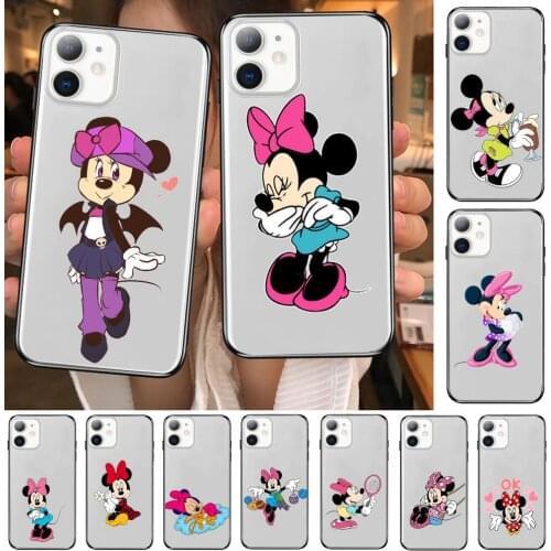 Minnie Mouse OK Anime Style Phone Case cover For iphone 11 pro max Cases 12 8 7 6 s XR PLUS X XS SE 2020 mini Transparent cell
