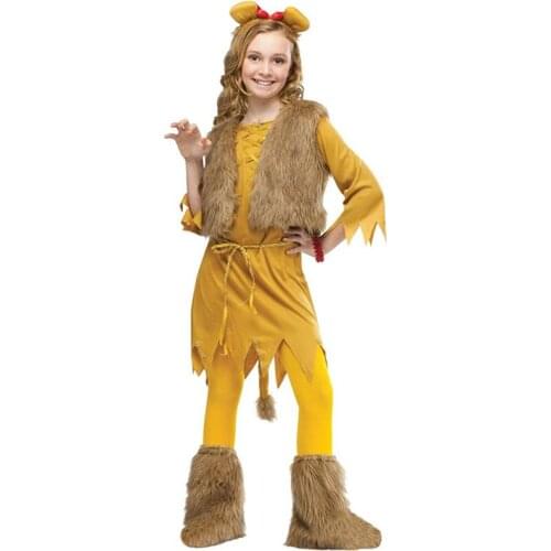 Kids Girl Purim Animal Costume Cute Child Tiger Cosplay Parent-Child Halloween Carnival Fancy Dress