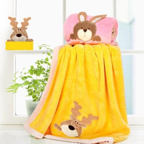 Super Soft Coral Fleece Baby Blanket Infant Crib Bedding Cartoon Monkey/Rabbit/Bear Blanket Newborn Gift For Boy Girl 100*80cm