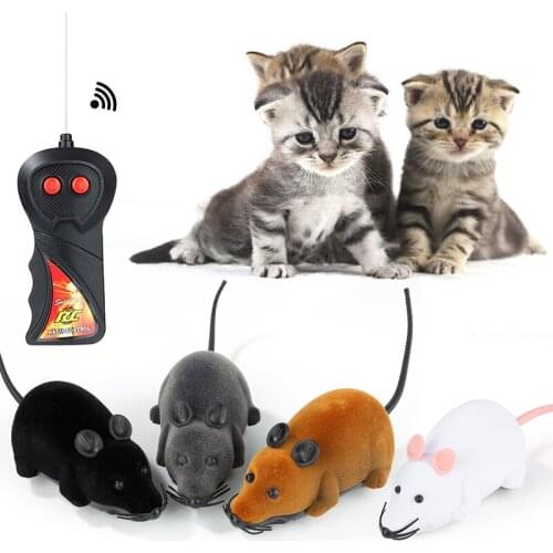 Cat Toys Remote Control Wireless Simulation Plush Mouse RC Electronic Rat Toy Home Pet Interesting Products Cat Supplies New