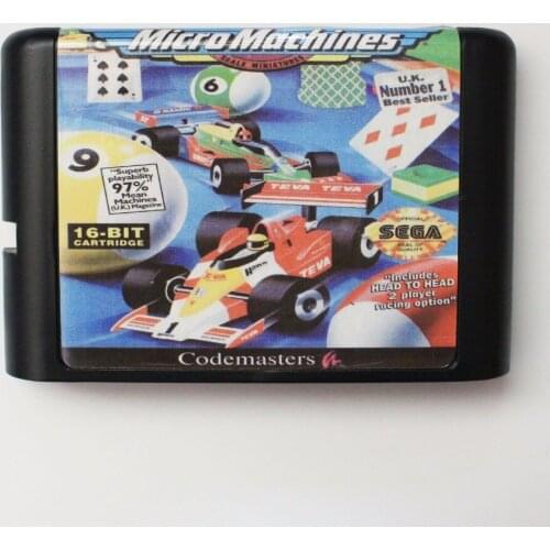 Micro Machines 16 bit MD Game Card For Sega Mega Drive For Genesis