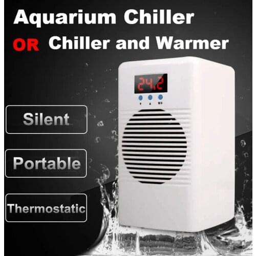 110-240v Aquarium Cooling Chiller Or Dual Water Warmer Cooler Temperature Control for Fish Shrimp Coral Reef Tank Below 20L 30L
