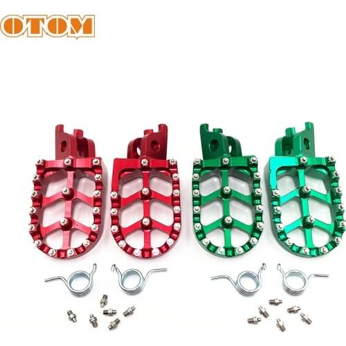OTOM CRF Front Footpegs CNC Aluminum Alloy Foot Peg Pedals Rests For HONDA CR125 CRF150R CRF250X CRF450 CRF1000L Motocross Parts
