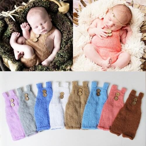 2020 Super Soft Mohair Baby Cloth Sets Newborn Baby Photography Props 0-3M Infant Photography Accessories Solid Color Fotografia