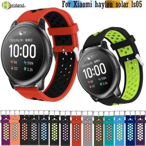 Hero Iand 22mm strap Watchband For haylou solar ls05 smart watch silicone wristband bracelet watchstrap For Xiaomi haylou solar