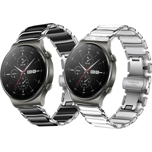 Stainless steel Ceramic Strap For HUAWEI GT 2 Pro Bracelet for Watch GT 2e 46mm HONOR Magic Watch 2 46mm MagicWatch Watchbands