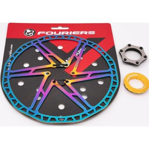 FOURIERS ROAD Bicycle BRAKE Rotor Stainless steel Titanium color Disc brake rotor Compatible with center lock system 1pcs