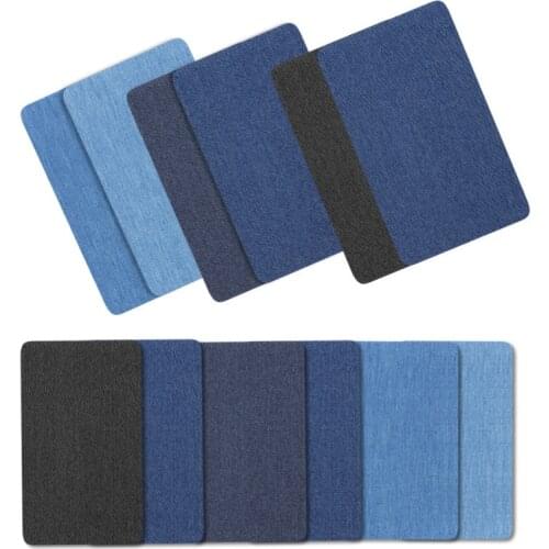 Self-adhesive Denim Patches DIY Iron On Denim Elbow Patches Repair Pants Jean Clothing Jean Pants Apparel Sewing Fabric