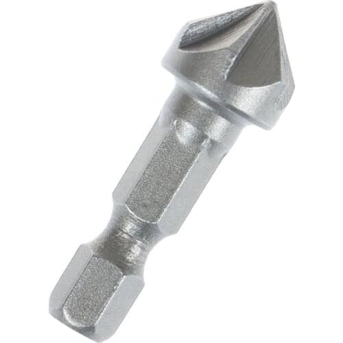 Hexagon Handle 6 Flute Countersink Drill Bit Chamfer Cutting Woodworking Tool